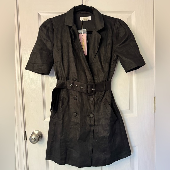 The Collective Label Black Belted Dress - Picture 1 of 8